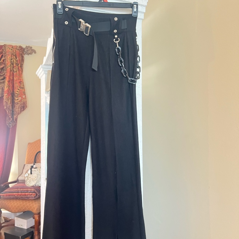 Maniere De Voir Black Belt with Silver Clasp